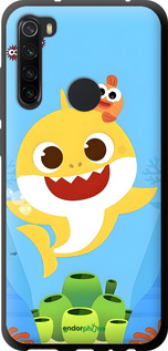 TPU чехол Бейби Шарк для Xiaomi Redmi Note 8 - 6303b-1787 изображение 