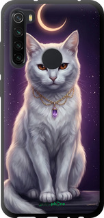 TPU чехол Mystic White Cat Gothic Dark Purple Gold для Xiaomi Redmi Note 8 - 6805b-1787 изображение 