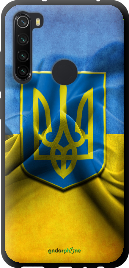 

TPU чорний чохол "Прапор та герб України" для Xiaomi Redmi Note 8, Блакитний