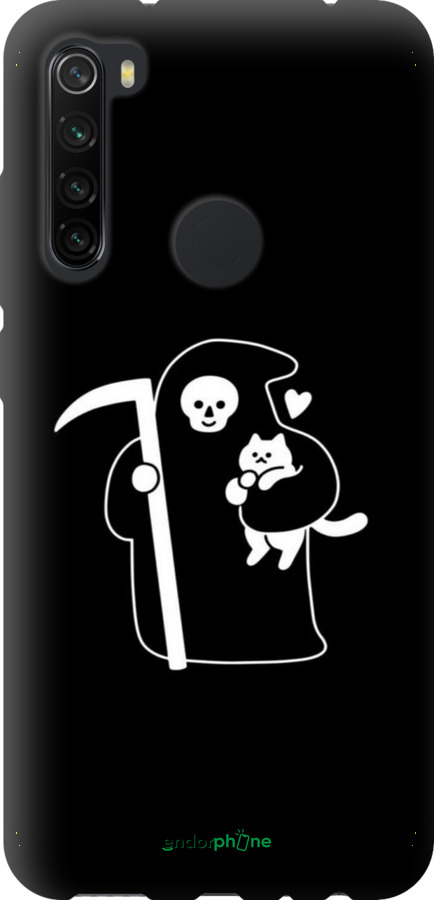 TPU чехол Минималистичный арт: смерть и кошка для Xiaomi Redmi Note 8 - 6529b-1787 изображение 