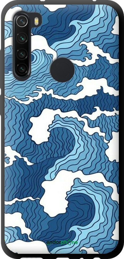 TPU чехол Абстрактний малюнок морських хвиль для Xiaomi Redmi Note 8 - 6538b-1787 изображение 