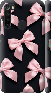3D пластиковый матовый чехол Coquette Ribbons Dark Coquette для Xiaomi Redmi Note 8 - 6767m-1787 изображение 