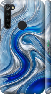 3D пластиковий матовий чехол Liquid Chrome для Xiaomi Redmi Note 8 - 6781m-1787 изображение 