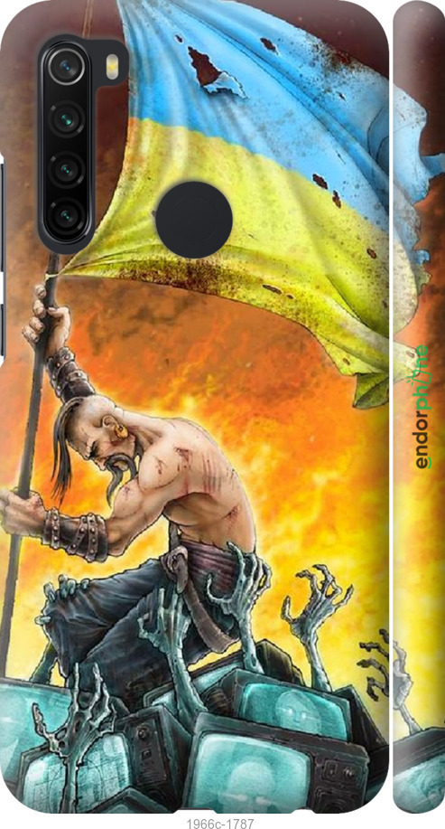 

3D пластиковий матовий чохол "Сильна Україна" для Xiaomi Redmi Note 8, Синій