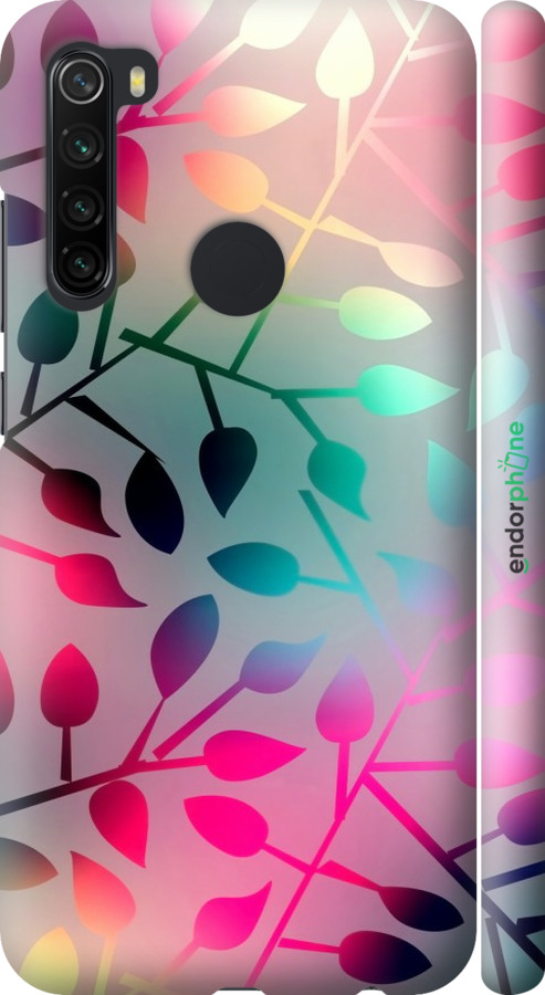 

3D пластиковий матовий чохол "Листя" для Xiaomi Redmi Note 8