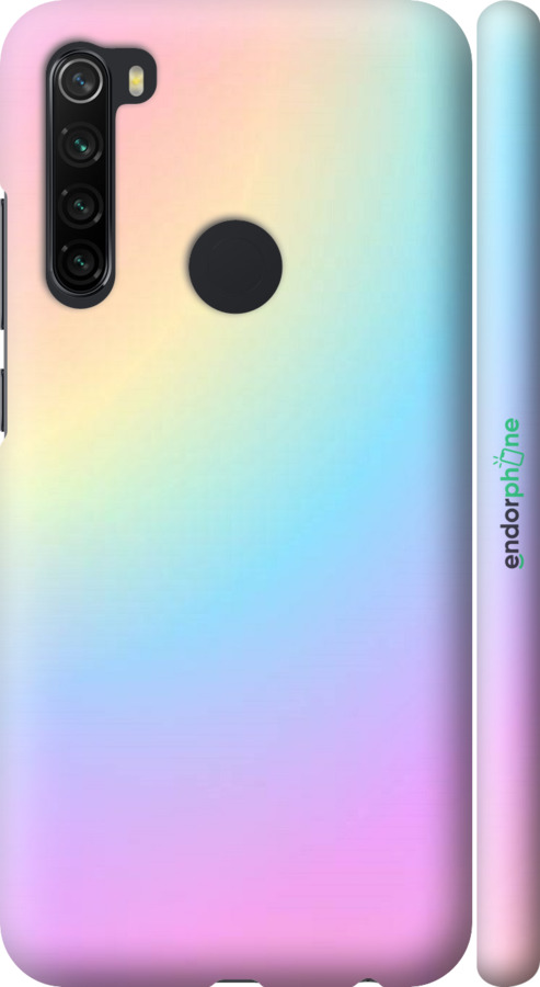 

3D пластиковий матовий чохол "Веселка 2" для Xiaomi Redmi Note 8, Рожевий