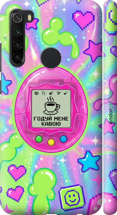 3D пластиковый матовый чехол Y2K Aesthetic Retro Pet: Годуй мене кавою для Xiaomi Redmi Note 8 - 6784m-1787 изображение 