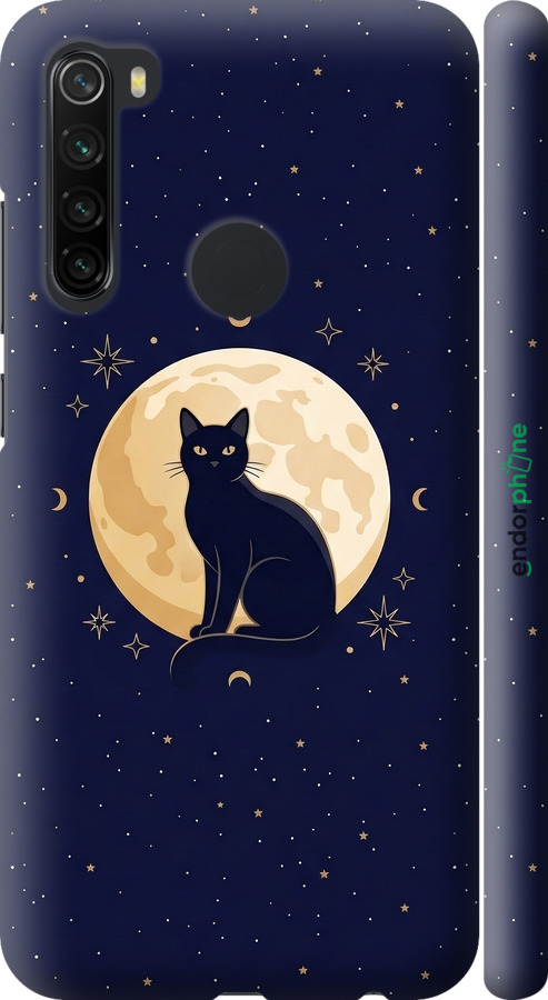 3D пластиковый матовый чехол Cute Cat Celestial/Witchy для Xiaomi Redmi Note 8 - 6787m-1787 изображение 