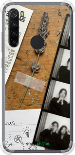 Силикон с усиленными углами чехол Aesthetic Scrapbook Collage для Xiaomi Redmi Note 8 - 6773sp-1787 изображение 