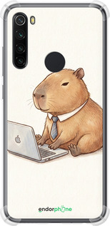 Силіконовий протиударний с посиленими кутами чехол Funny Capybara CEO Working для Xiaomi Redmi Note 8 - 6777sp-1787 изображение 