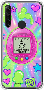 Силіконовий протиударний с посиленими кутами чехол Y2K Aesthetic Retro Pet: Годуй мене кавою для Xiaomi Redmi Note 8 - 6784sp-1787 изображение 