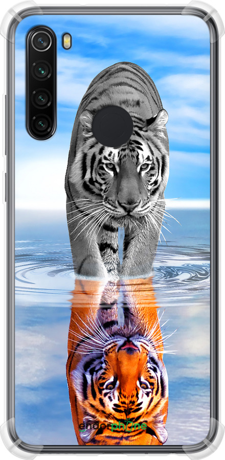 Силіконовий протиударний с посиленими кутами чехол Тигр для Xiaomi Redmi Note 8 - 6016sp-1787 изображение 