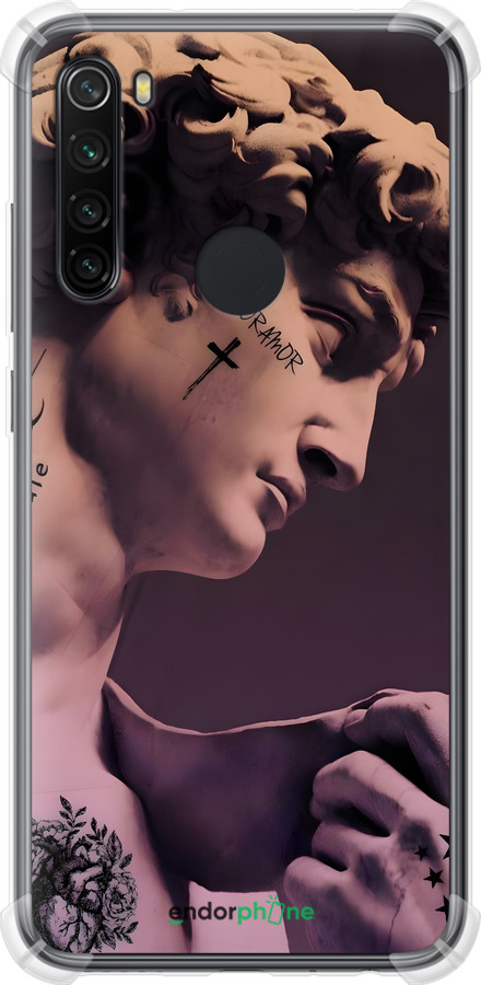 Силіконовий протиударний с посиленими кутами чехол Давид для Xiaomi Redmi Note 8 - 6302sp-1787 изображение 