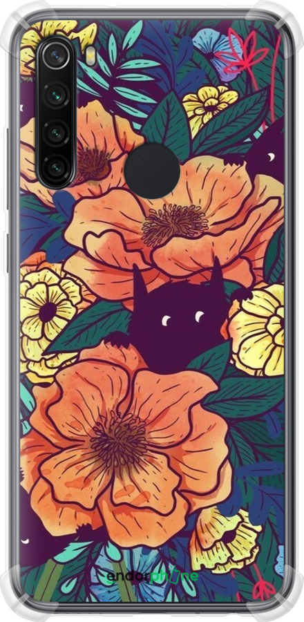 Силикон с усиленными углами чехол С изображением полевых цветов для Xiaomi Redmi Note 8 - 6419sp-1787 изображение 