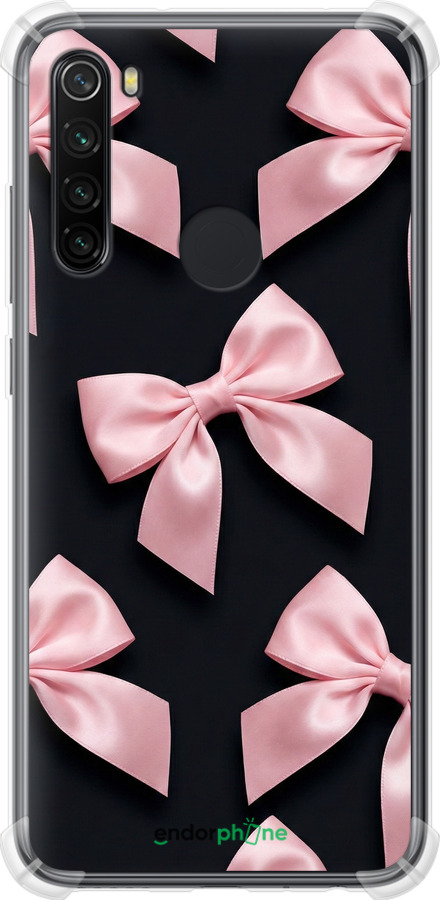 Силіконовий протиударний с посиленими кутами чехол Coquette Ribbons Dark Coquette для Xiaomi Redmi Note 8 - 6767sp-1787 изображение 