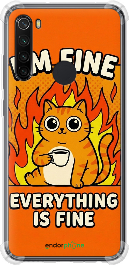 Силіконовий протиударний с посиленими кутами чехол Funny Cat для Xiaomi Redmi Note 8 - 6786sp-1787 изображение 