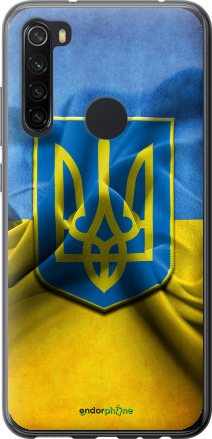 

Силіконовий чохол "Прапор та герб України" для Xiaomi Redmi Note 8, Блакитний