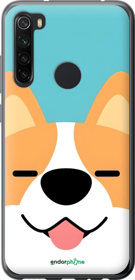 2D пластиковий чехол Корги для Xiaomi Redmi Note 8 - 6280t-1787 изображение 