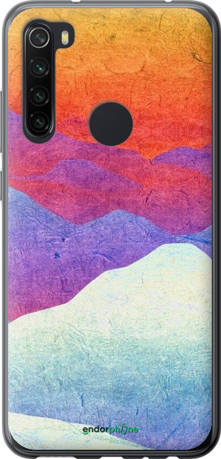 2D пластиковий чехол Гірський захід сонця для Xiaomi Redmi Note 8 - 6479t-1787 изображение 