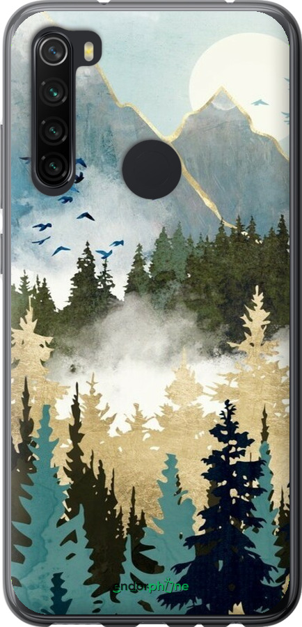2D пластиковый чехол С изображением лесного пейзажа для Xiaomi Redmi Note 8 - 6548t-1787 изображение 