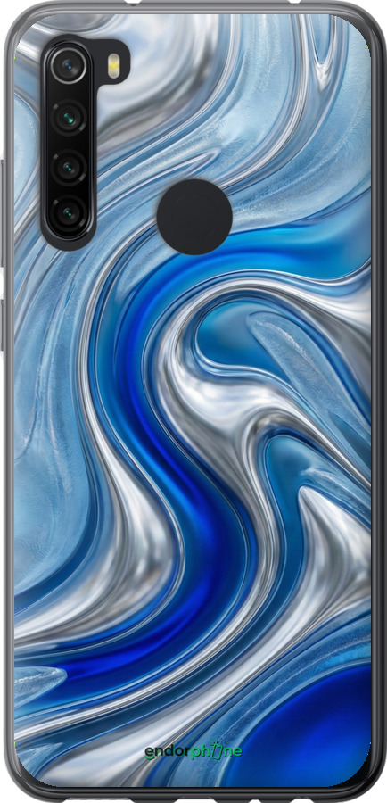 2D пластиковий чехол Liquid Chrome для Xiaomi Redmi Note 8 - 6781t-1787 изображение 