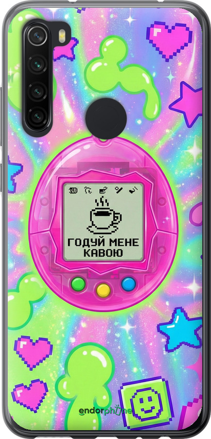 Силиконовый чехол Y2K Aesthetic Retro Pet: Годуй мене кавою для Xiaomi Redmi Note 8 - 6784u-1787 изображение 