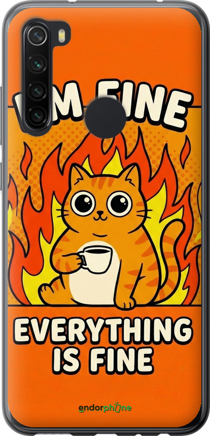 Силиконовый чехол Funny Cat для Xiaomi Redmi Note 8 - 6786u-1787 изображение 