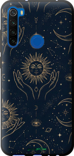 TPU чехол Celestial Harmony: Sun & Moon Gold Mystic Pattern для Xiaomi Redmi Note 8T - 6778b-1818 изображение 