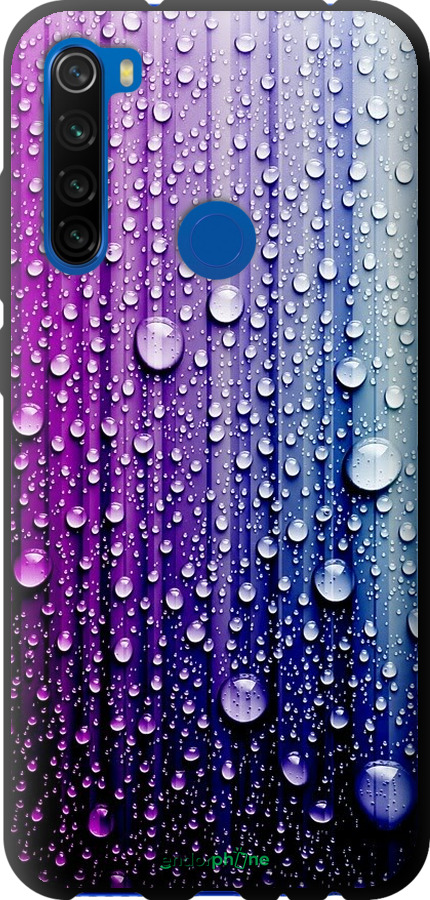 

TPU чорний чохол "Краплини води" для Xiaomi Redmi Note 8T, Синій