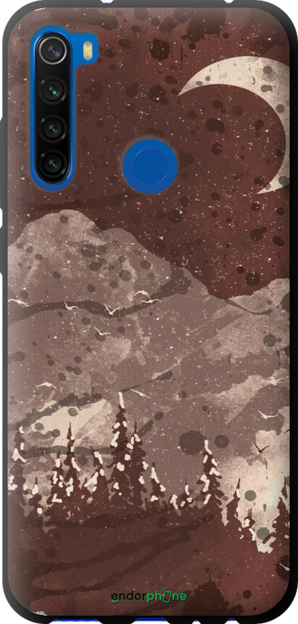 TPU чехол С изображением лунного пейзажа в ночном лесу для Xiaomi Redmi Note 8T - 6546b-1818 изображение 
