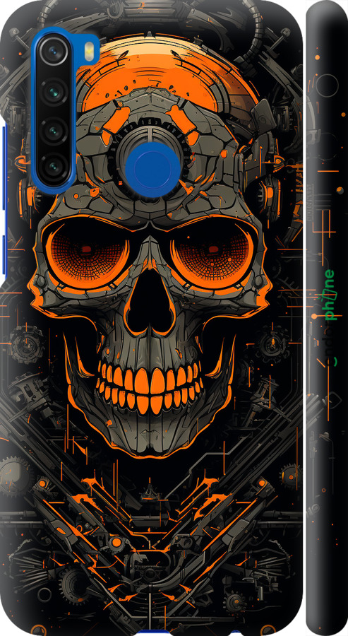 3D пластиковий матовий чехол Череп для Xiaomi Redmi Note 8T - 5952m-1818 изображение 