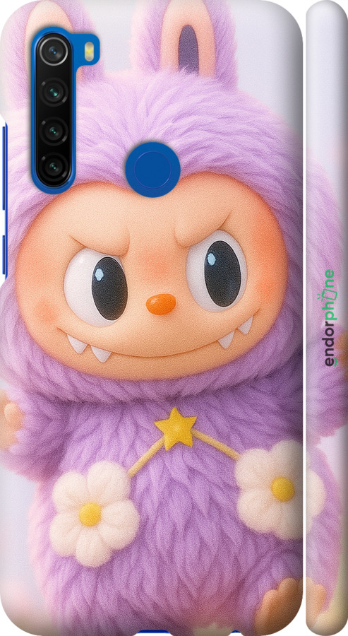 3D пластиковий матовий чехол Лабубу для Xiaomi Redmi Note 8T - 6708m-1818 изображение 