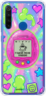 Силикон с усиленными углами чехол Y2K Aesthetic Retro Pet: Годуй мене кавою для Xiaomi Redmi Note 8T - 6784sp-1818 изображение 