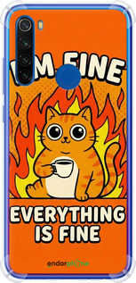 Силикон с усиленными углами чехол Funny Cat для Xiaomi Redmi Note 8T - 6786sp-1818 изображение 