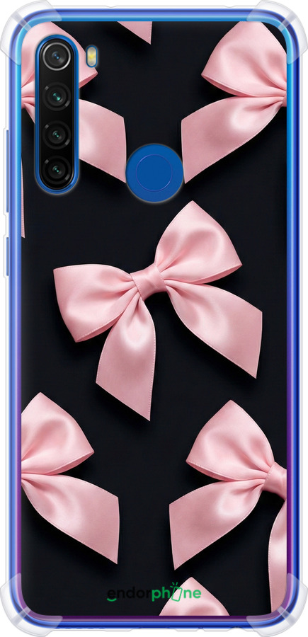 Силикон с усиленными углами чехол Coquette Ribbons Dark Coquette для Xiaomi Redmi Note 8T - 6767sp-1818 изображение 