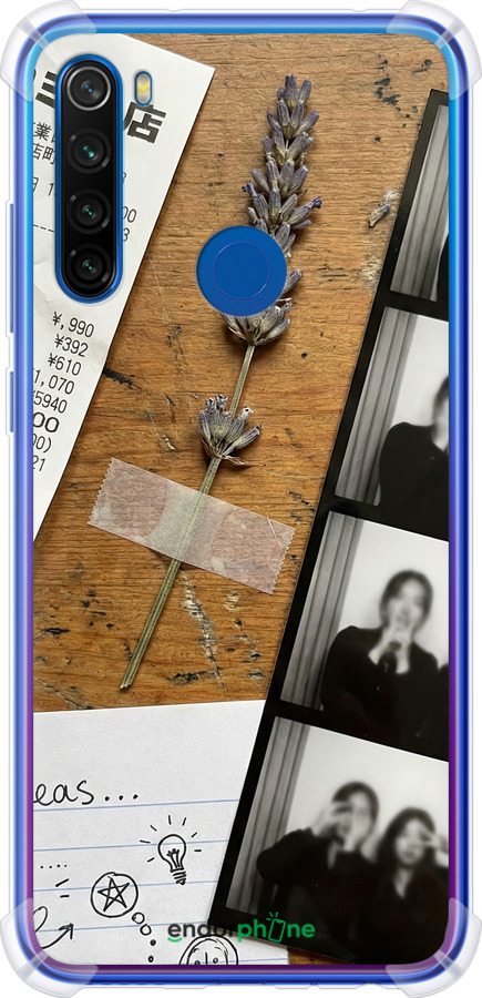 Силикон с усиленными углами чехол Aesthetic Scrapbook Collage для Xiaomi Redmi Note 8T - 6773sp-1818 изображение 