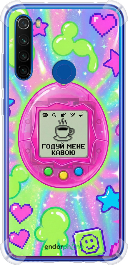 Силикон с усиленными углами чехол Y2K Aesthetic Retro Pet: Годуй мене кавою для Xiaomi Redmi Note 8T - 6784sp-1818 изображение 