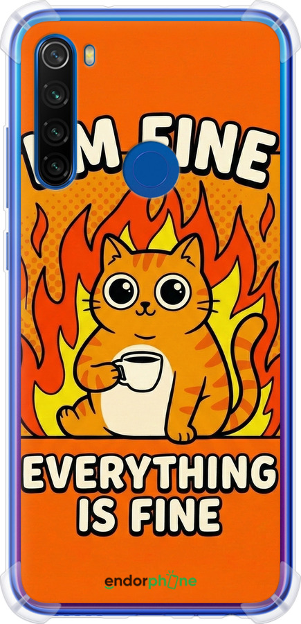 Силикон с усиленными углами чехол Funny Cat для Xiaomi Redmi Note 8T - 6786sp-1818 изображение 