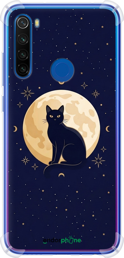 Силикон с усиленными углами чехол Cute Cat Celestial/Witchy для Xiaomi Redmi Note 8T - 6787sp-1818 изображение 
