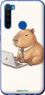 Силиконовый чехол Funny Capybara CEO Working для Xiaomi Redmi Note 8T - 6777u-1818 изображение 