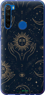 2D пластиковый чехол Celestial Harmony: Sun & Moon Gold Mystic Pattern для Xiaomi Redmi Note 8T - 6778t-1818 изображение 