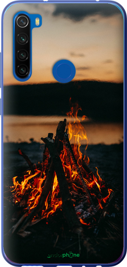 Силиконовый чехол Огонь для Xiaomi Redmi Note 8T - 6021u-1818 изображение 