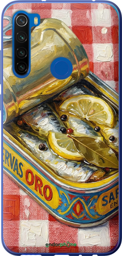 Силиконовый чехол Vintage Sardine Tin Phone для Xiaomi Redmi Note 8T - 6772u-1818 изображение 