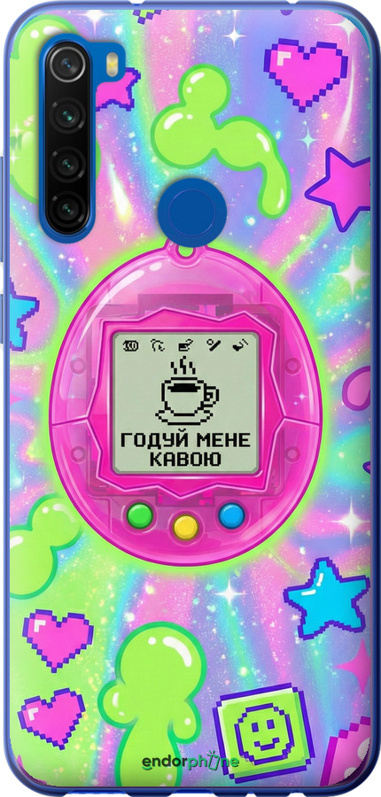 Силіконовий чехол Y2K Aesthetic Retro Pet: Годуй мене кавою для Xiaomi Redmi Note 8T - 6784u-1818 изображение 