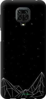 TPU чехол Чорно білі абстрактні гори для Xiaomi Redmi Note 9S - 6437b-2029 изображение 