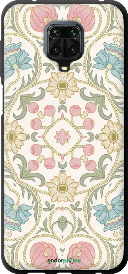 TPU чехол Цветочный орнамент v2 для Xiaomi Redmi Note 9 Pro - 5513b-1911 изображение 