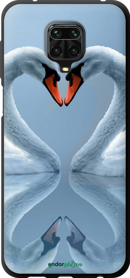 TPU чехол Лебеді для Xiaomi Redmi Note 9S - 6007b-2029 изображение 