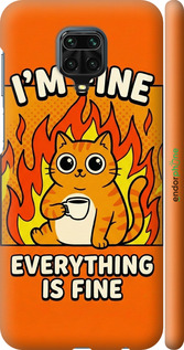 3D пластиковый матовый чехол Funny Cat для Xiaomi Redmi Note 9 Pro - 6786m-1911 изображение 