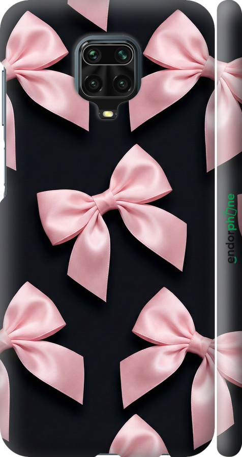 3D пластиковый матовый чехол Coquette Ribbons Dark Coquette для Xiaomi Redmi Note 9 Pro - 6767m-1911 изображение 