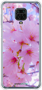 Силикон с усиленными углами чехол Сакура для Xiaomi Redmi Note 9 Pro - 6029sp-1911 изображение 